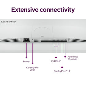 Lenovo L27q-4a office desk setup promotes a clean, focused workspace.