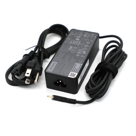 Lenovo 65W USB-C charger front view powers ThinkPad laptops efficiently.