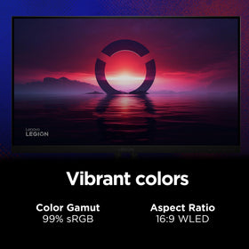 Lenovo Legion 24-10 monitor IPS panel delivers accurate colors.