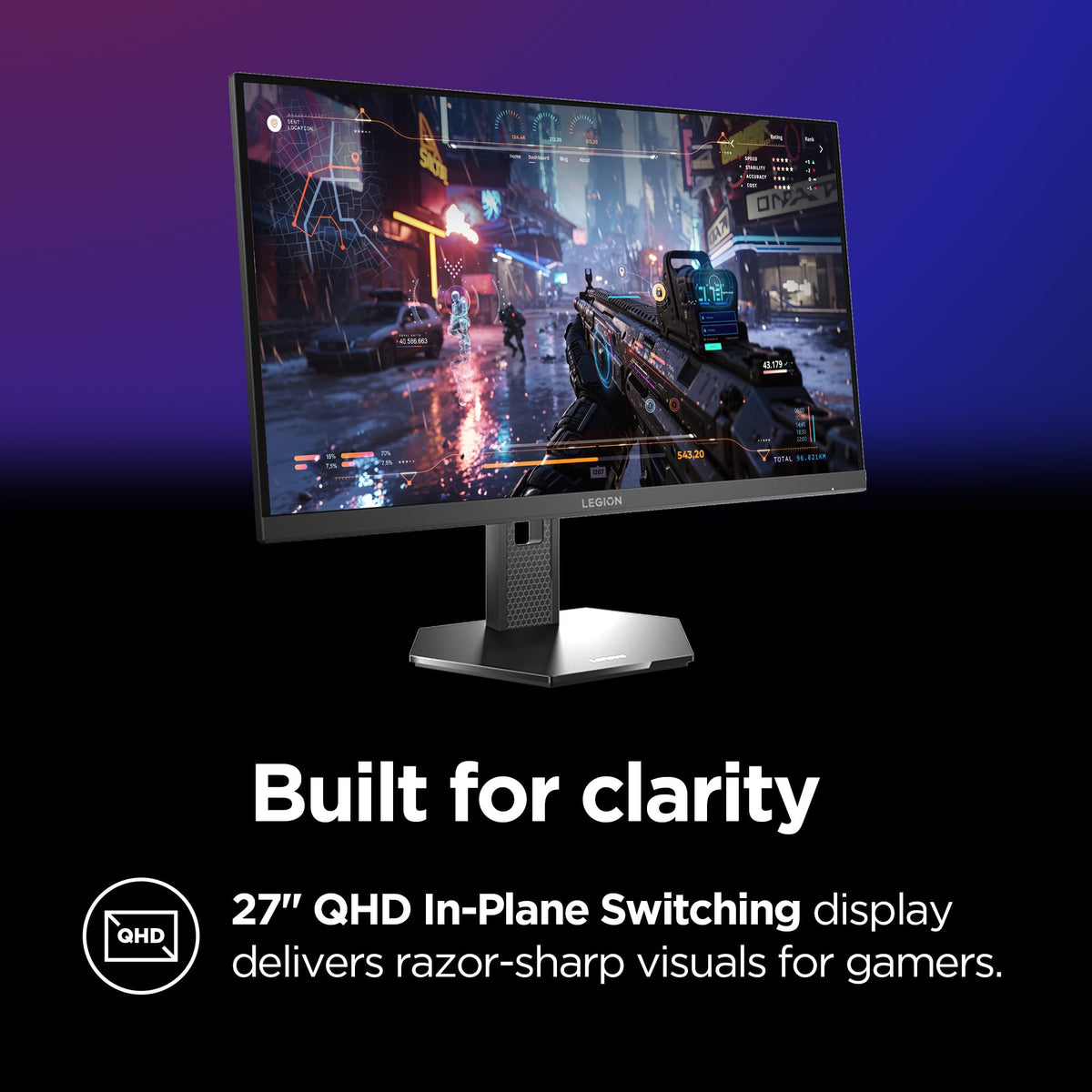 Lenovo Legion 27QD-10 240Hz display for ultra-smooth gameplay.