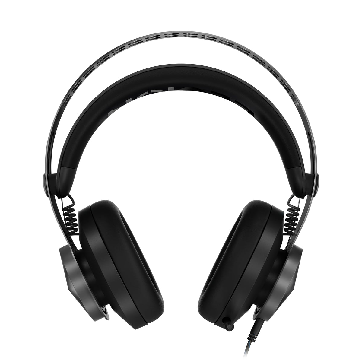 Lenovo Legion H500 Pro 7.1 front view showing sleek design for comfortable long sessions.