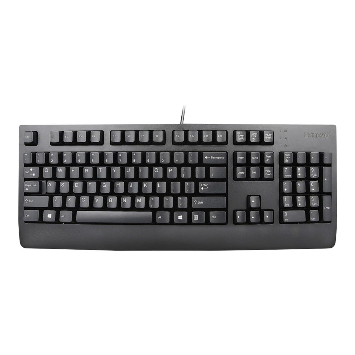 Lenovo Preferred Pro II keyboard front view showing full-size layout for comfortable typing