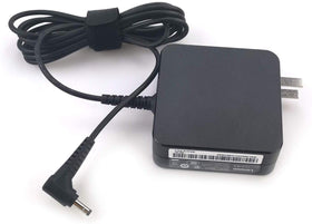 Lenovo replacement 65W adapter front view for compact, desk-ready charging.