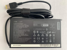Lenovo slim design adapter back view highlights cable entry and weight distribution for easy setup