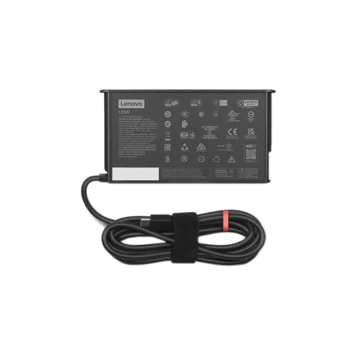 Lenovo ThinkPad 135W USB-C adapter in use with device for reliable power