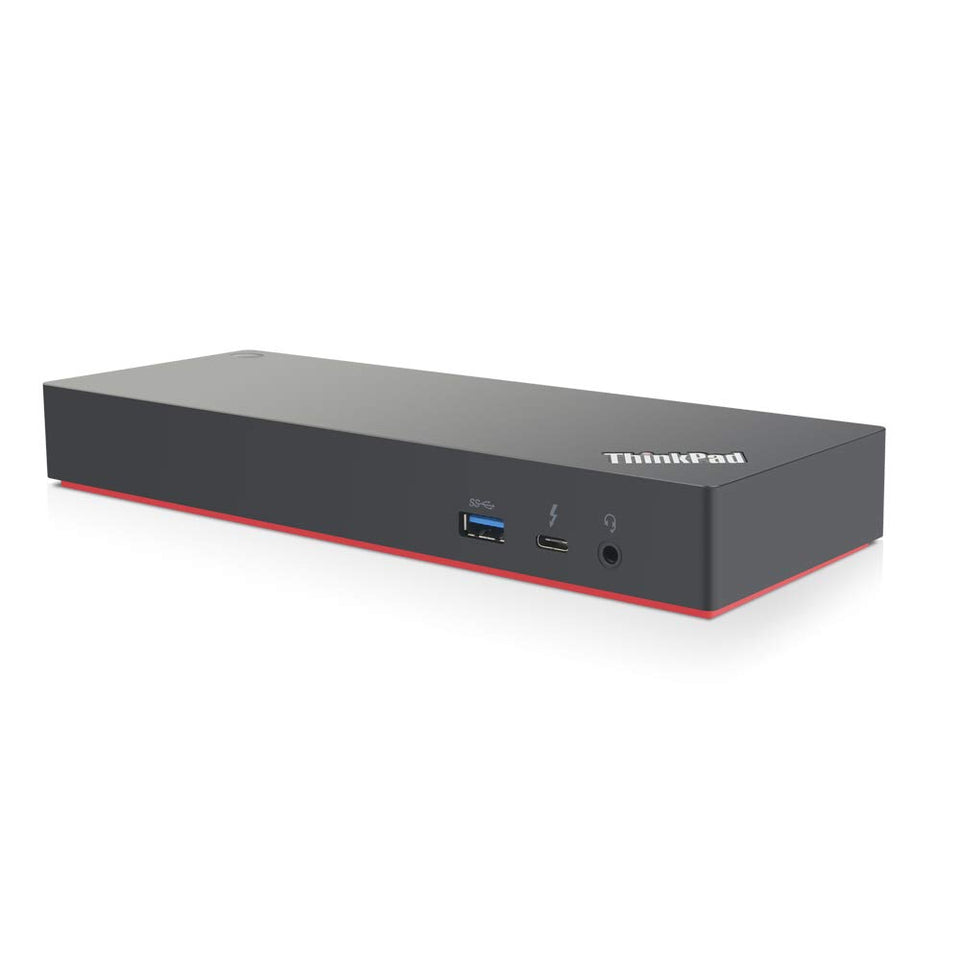 Lenovo ThinkPad Dock Gen 2 front ports for quick laptop connections and streamlined setup.