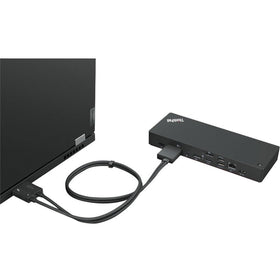 Lenovo ThinkPad TB4 Dock on a clean desk setup to boost productivity