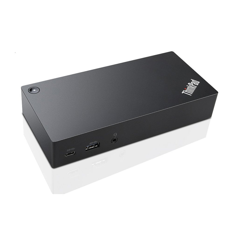 Lenovo ThinkPad UltraDock front view with USB-C power delivery for a clean setup