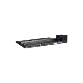 Lenovo dock with ThinkPad connected illustrating single-cable power and peripheral convenience