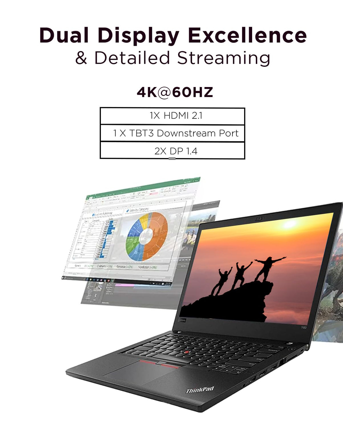 Lenovo ThinkPad Universal Dock supports remote management for seamless IT updates.