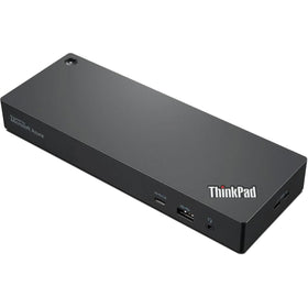 Lenovo ThinkPad Universal Dock front ports enable versatile connectivity for a tidy workspace.