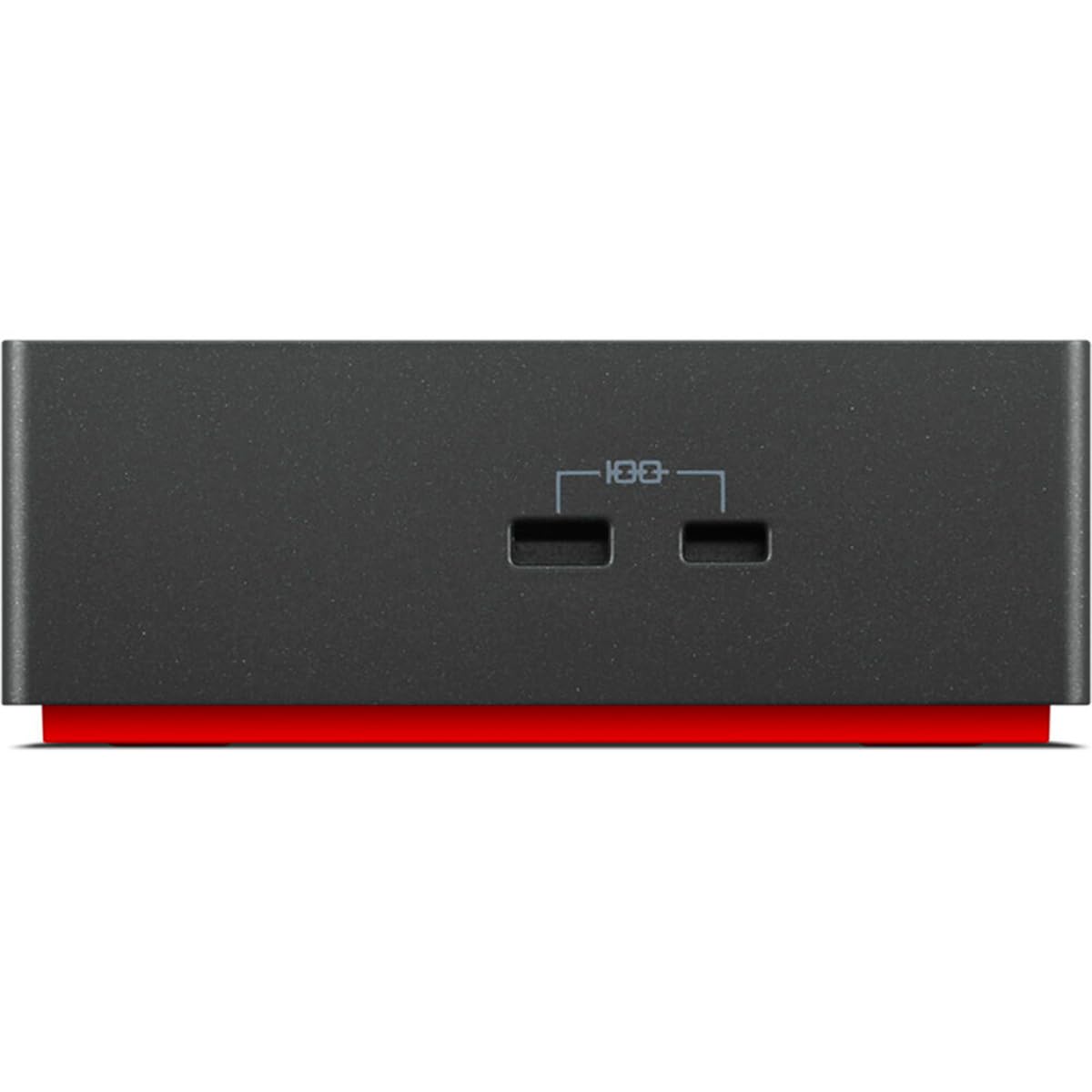 Lenovo ThinkPad Universal USB-C Dock connected to a laptop for fast data transfer.