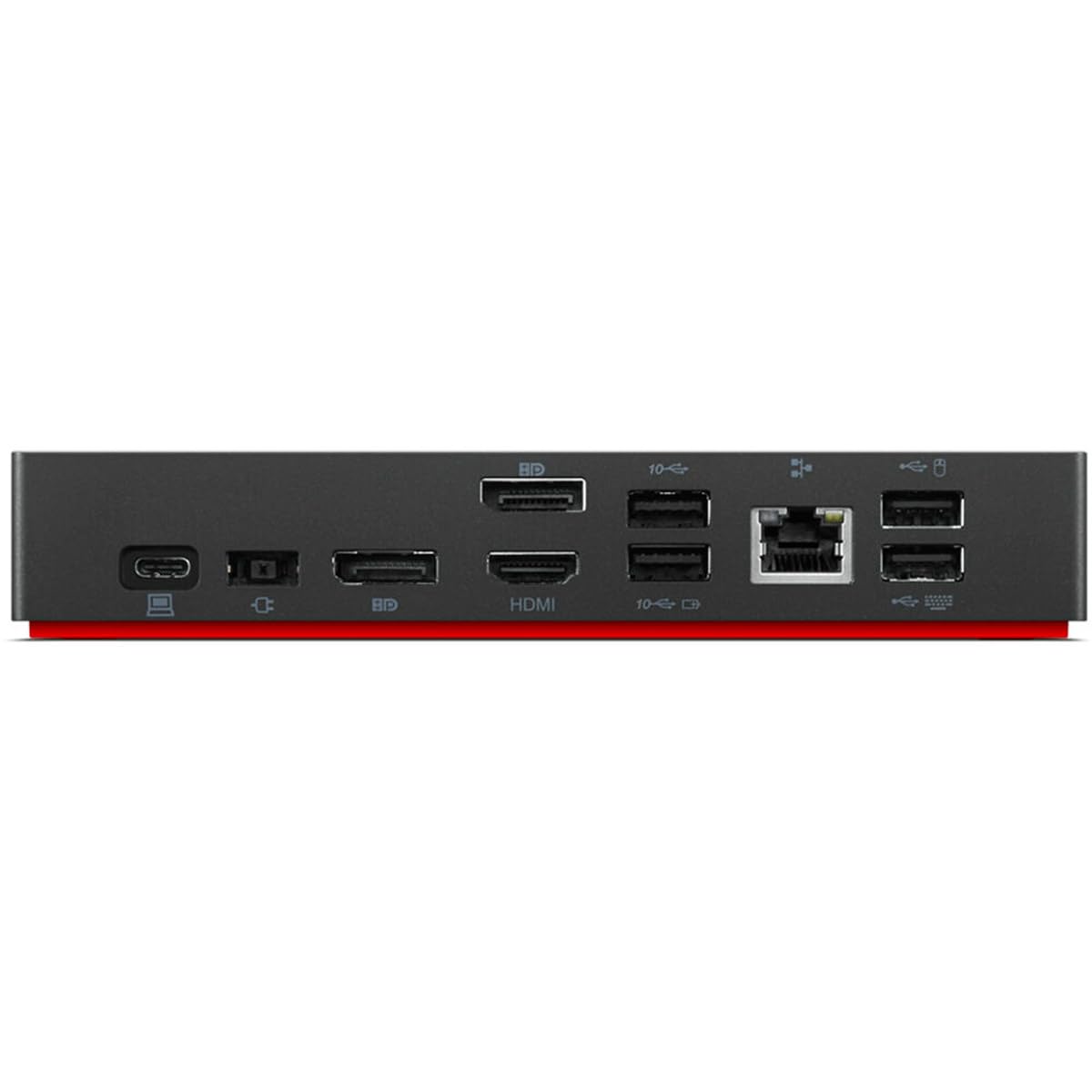 Lenovo ThinkPad Universal USB-C Dock organized desk setup promoting neat workstations.