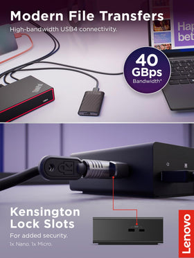 Lenovo ThinkPad USB4 Dock 5000 supports dual 4K 144Hz monitors for multitasking