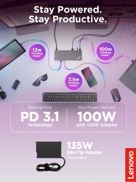 Lenovo ThinkPad USB4 Smart Dock 5500 enabling 8K60Hz display for sharp visuals