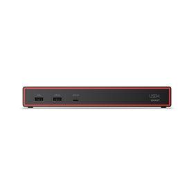 Lenovo ThinkPad USB4 Smart Dock 5500 eclipse black finish on a clean desk