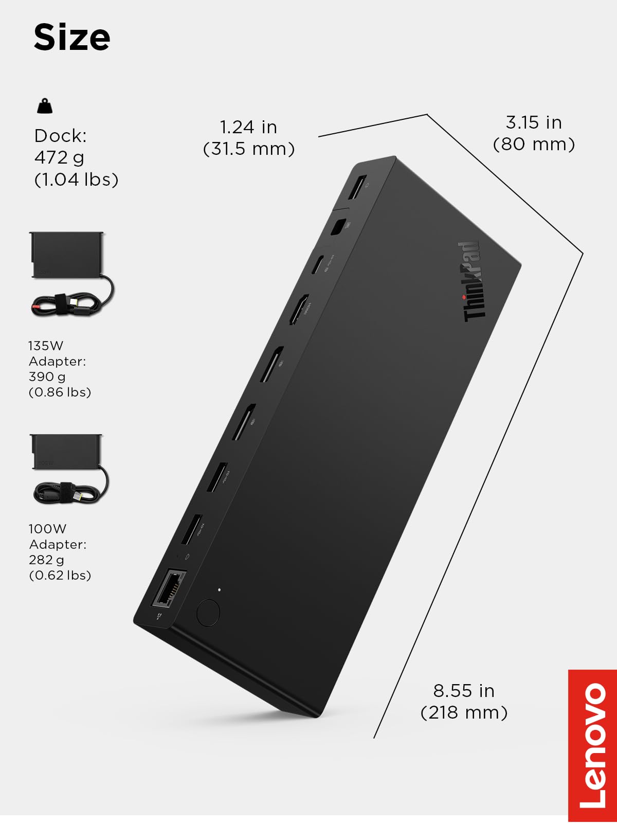 Lenovo ThinkPad USB4 Smart Dock 5500 laptop charging workflow at the desk