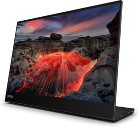 Lenovo ThinkVision M14t Gen2 on desk boosts productivity with a second screen