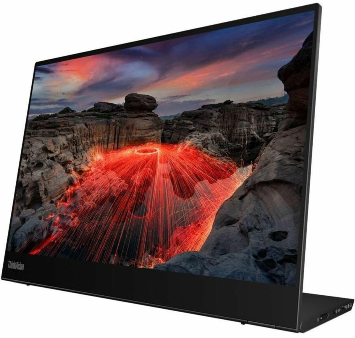 Lenovo ThinkVision M14t touchscreen monitor for on-the-go productivity with a 14-inch IPS display