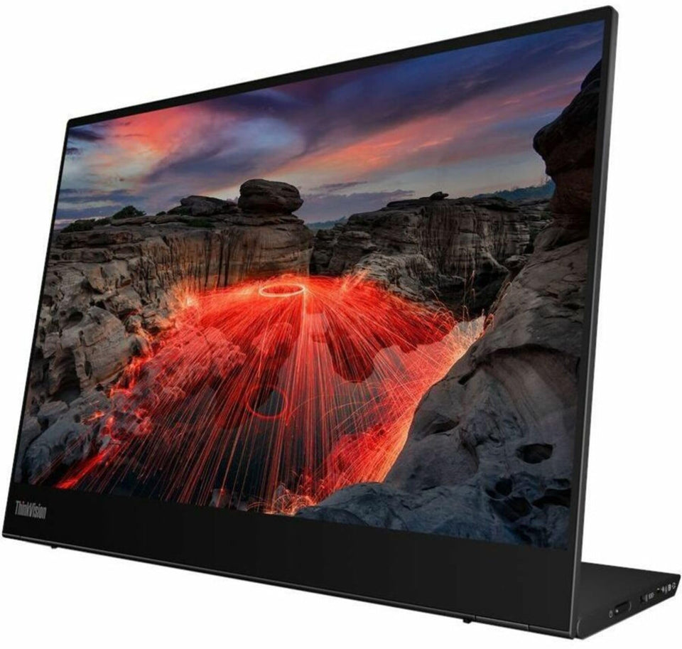 Lenovo ThinkVision M14t touchscreen monitor for on-the-go productivity with a 14-inch IPS display