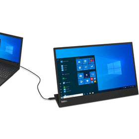 Lenovo ThinkVision M15 250 nit brightness ensures legible imagery in bright rooms.