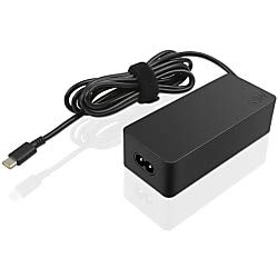 Lenovo 2-prong USA wall cord included with 65W USB-C adapter for home or office