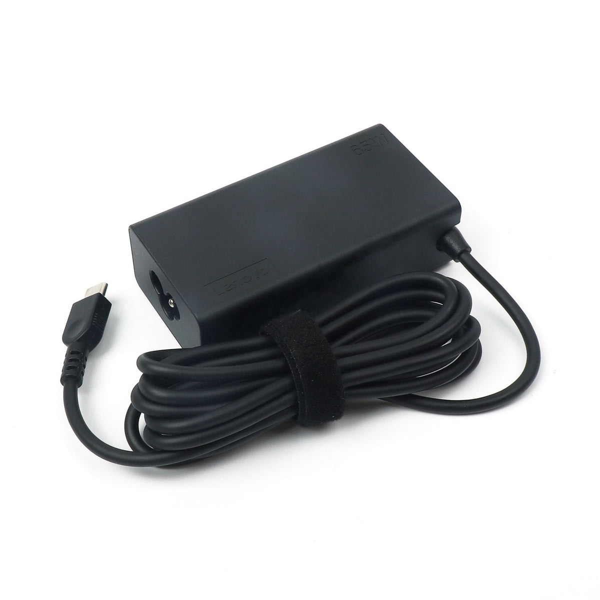 Lenovo USB-C connector close-up illustrating sturdy cable and secure fit
