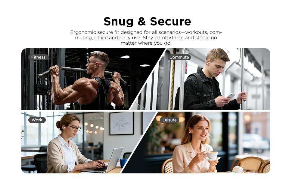 Person wearing Lenovo X500 demonstrating open-ear comfort and awareness
