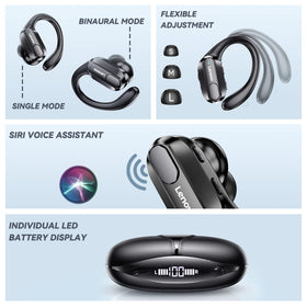 Lenovo XT80 built-in microphone supports hands-free calls and voice commands.