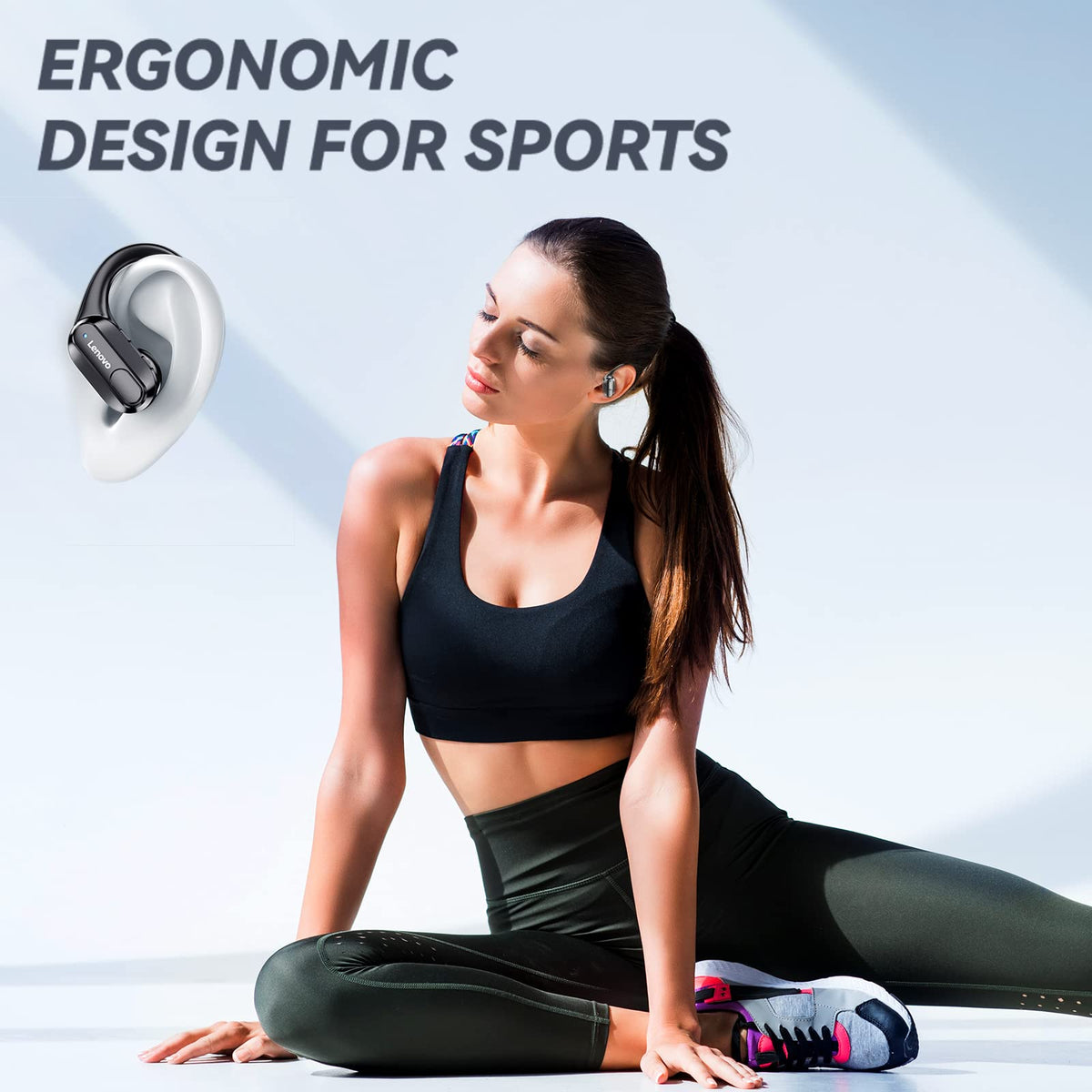 Lenovo XT80 waterproof sport earphones withstand sweat and rain during workouts.