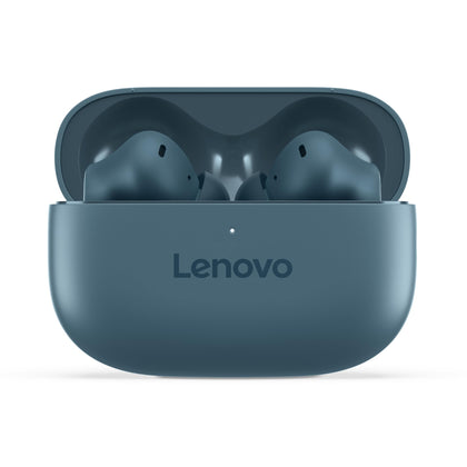 Lenovo Yoga PC Edition front view showing earbuds and case, sleek coordinated design
