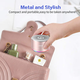 LENRUE A2 pink speaker with LED lights for ambient lighting