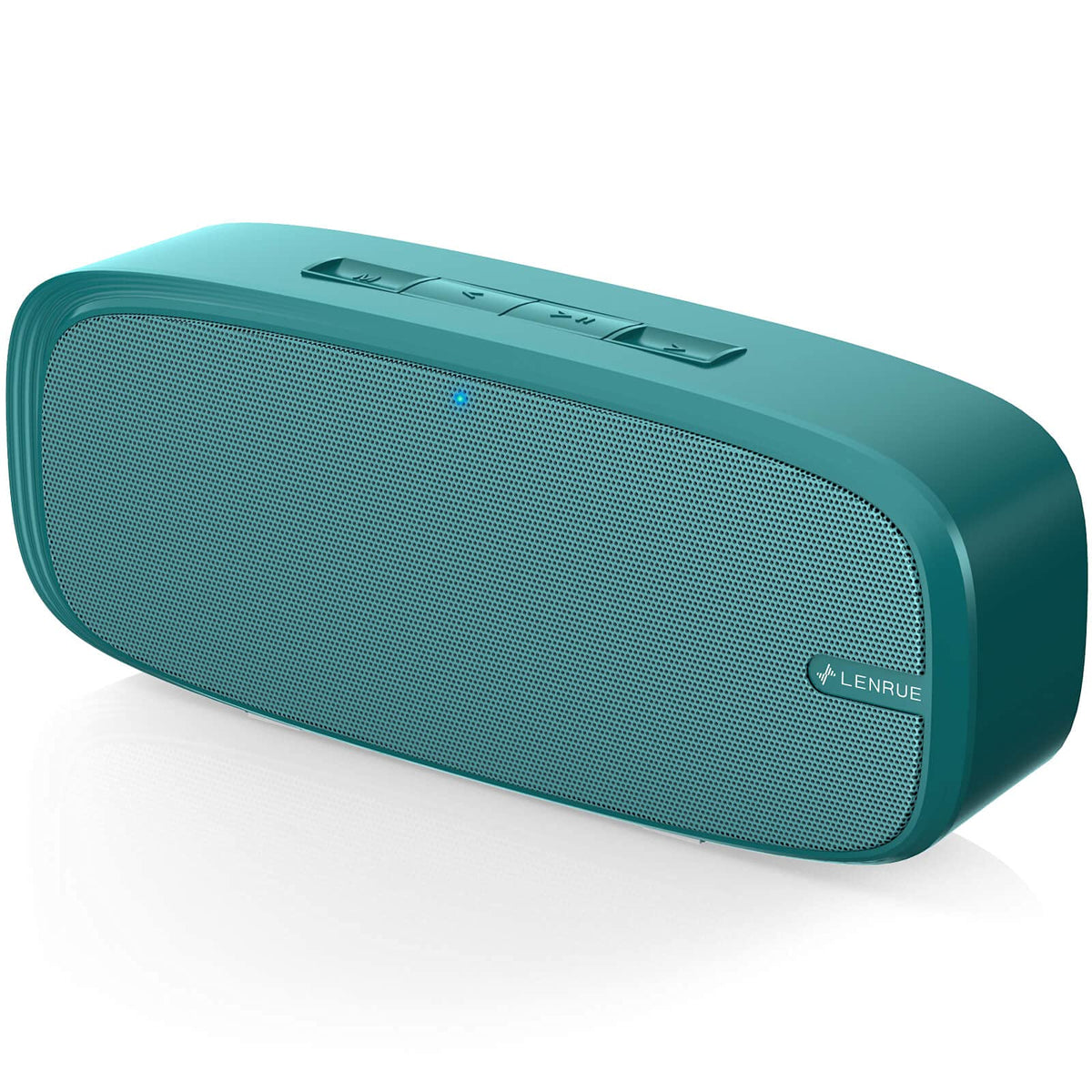 LENRUE Bluetooth speaker with loud stereo sound for indoor and outdoor listening.