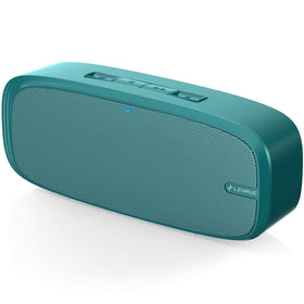 LENRUE Bluetooth speaker with loud stereo sound for indoor and outdoor listening.