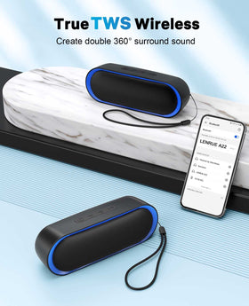 LENRUE speaker poolside illustrating IPX6 splash protection benefit