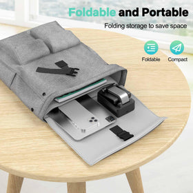 LENRUE folded portable profile showing compact travel convenience