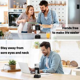 LENRUE in-use on kitchen counter for hands-free recipe viewing