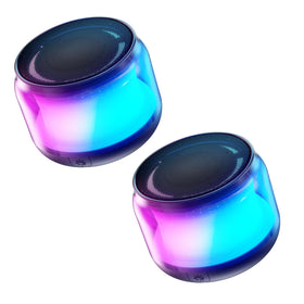 LENRUE portable speaker with colorful lights enhances outdoor parties and atmosphere.