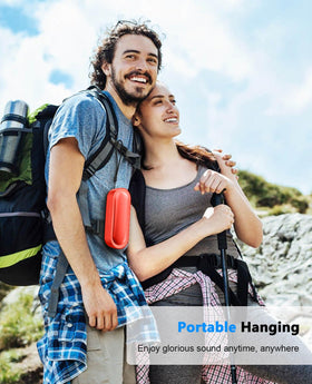 LENRUE speaker ports and detachable lanyard detail for versatile connectivity and hanging