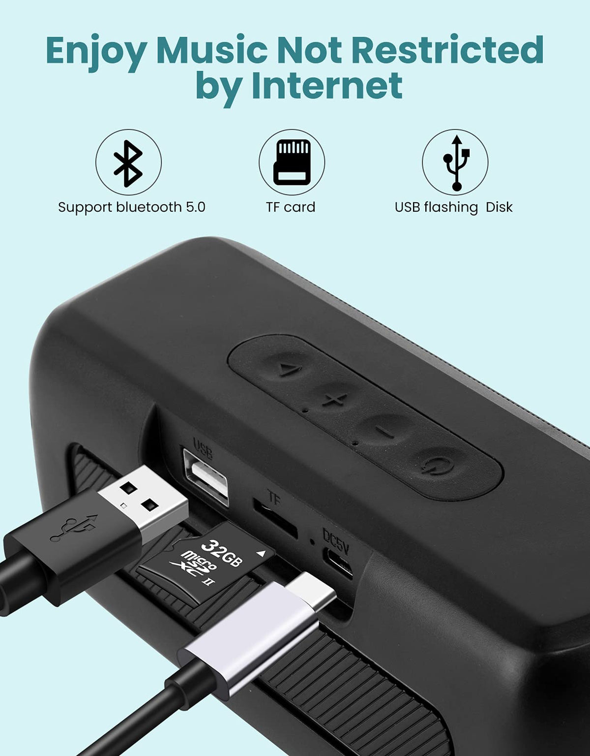 LENRUE paired with smartphone demonstrating stable Bluetooth streaming