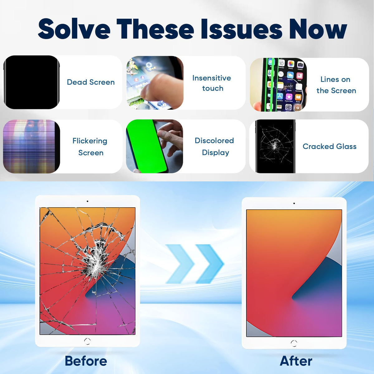 Lenwell expert technicians handling iPad Pro 11 screen replacement.