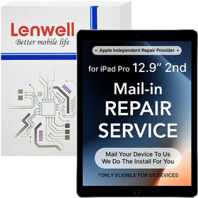 Lenwell mail-in repair box ready for iPad Pro service, simple shipping process