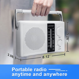 LEOTEC radio with headphone jack for private listening