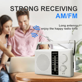 LEOTEC radio powered by AC or two D batteries for flexible use