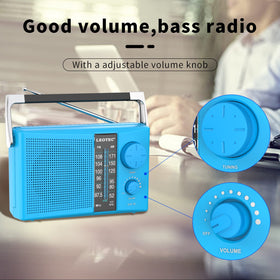LEOTEC radio showing its external speaker for clear sound