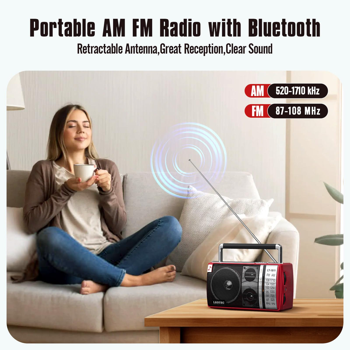 LEOTEC Bluetooth pairing in use for wireless music streaming