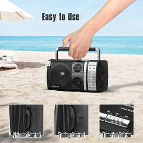 LEOTEC device with headphone jack for private listening on the go