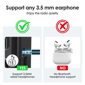 LEOTEC in use with headphones beside bed for private listening benefit