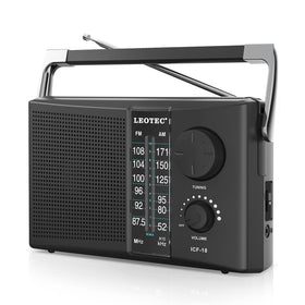 LEOTEC portable AM/FM radio antenna for strong, stable reception in any room.