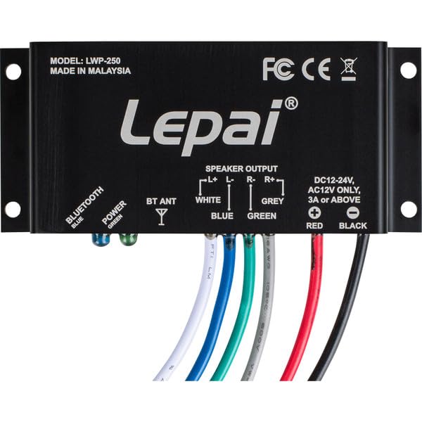 Close-up of Lepai LWP-250 mounting flanges showing installation hardware